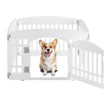 Dog Playpen Simple Deluxe 24 Exercícios de 4 painéis com porta branca