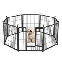 Dog Playpen Simple Deluxe Outdoor Portable, 8 painéis, preto
