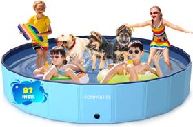 Dog Pool COMMOUDS de plástico rígido dobrável de 246 cm para todos os tamanhos Dog Pool COMMOUDS de plástico rígido dobrável de 246 cm para todos os tamanhos