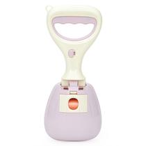 Dog Pooper Scooper portátil com armazenamento de sacos roxo