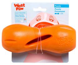 Dog Puzzle Treat Toy West Paw Zogoflex Qwizl Tangerine Dog Puzzle Treat Toy West Paw Zogoflex Qwizl Tangerine