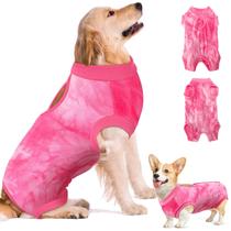Dog Recovery Suit SlowTon Surgery para cães machos fêmeas rosa XL