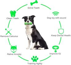 Dog Squeaky Toothbrush Chew Toy For Aggressive Chewers, Dog