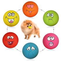 Dog Squeaky Toys HDSX Smile Face Soft Latex para cães pequenos Dog Squeaky Toys HDSX Smile Face Soft Latex para cães pequenos
