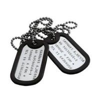 Dog tags - dupla gravação grátis personalizada