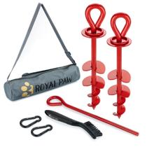 Dog Tie Out Stake ROYAL PAW Heavy Duty para cães grandes de 210 libras