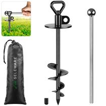 Dog Tie Out Stake SELEWARE Outdoor Antiferrugem para cães grandes