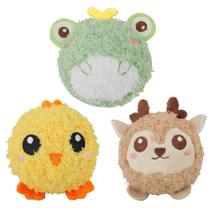 Dog Toy D KING Squeaky Balls, pacote com 3 bolas para cães pequenos e médios