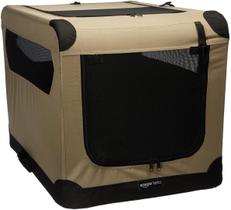 Dog Travel Crate Kennel Amazon Basics Soft Medium Tan