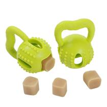 Dog Treat Ball Toy TPR Chew com alça verde para cães Dog Treat Ball Toy TPR Chew com alça verde para cães