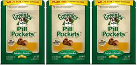 Dog Treats Greenies Pill Pockets, bolsa de cápsulas, frango, 450 g