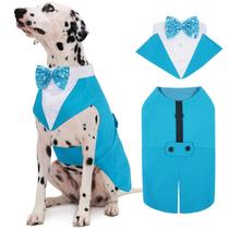 Dog Tuxedo Kuoser para cães grandes com gravata borboleta e bandana