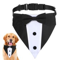 Dog Tuxedo PetPhindu, roupa de casamento formal, bandana preta Dog Tuxedo PetPhindu, roupa de casamento formal, bandana preta