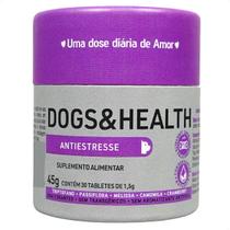 Dogs health suplemento para cães antiestresse 45g com 30 tabletes 1,5g cada dogs care Dogs health suplemento para cães antiestresse 45g com 30 tabletes 1,5g cada dogs care