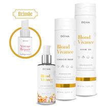 Doha Blond Vivance Shampoo + Condicionador + Óleo Home Care