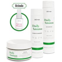 Doha Daily Amazon Shampoo + Condicionador + Máscara Home care
