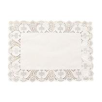 Doilies Retangular Branco Toalha Rendada 20x30 20 un