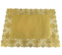 Doilies Retangular Dourado Toalha Rendada 20x30 20 un