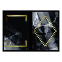 Dois Quadros Decorativos Abstrato Formas 90x60 Sala Quarto Dois Quadros Decorativos Abstrato Formas 90x60 Sala Quarto