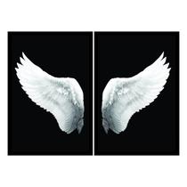 Dois Quadros Decorativos Asas de Anjo 90x60 Sala Quarto Dois Quadros Decorativos Asas de Anjo 90x60 Sala Quarto