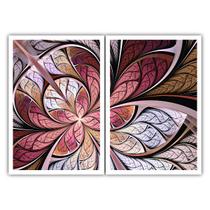 Dois Quadros Decorativos Vitrais Tons Rosé 90x60 Sala Quarto Dois Quadros Decorativos Vitrais Tons Rosé 90x60 Sala Quarto