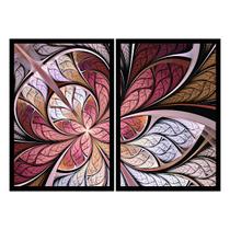 Dois Quadros Decorativos Vitrais Tons Rosé 90x60 Sala Quarto Dois Quadros Decorativos Vitrais Tons Rosé 90x60 Sala Quarto