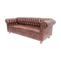 Dois Sofás Chesterfield Capitone Luis XV 1,80cm - Corano Marrom / Decoração, sala tv estar, recepção