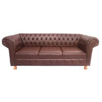 Dois Sofás Chesterfield Capitone Luiz Xv 2M - Corano Café / Decoração, sala tv estar, recepção, barbearia Dois Sofás Chesterfield Capitone Luiz Xv 2M - Corano Café / Decoração, sala tv estar, recepção, barbearia