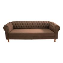 Dois Sofás Chesterfield Duque 3 lugares 2M - Suede Marrom / sala de estar, recepção, barbearia Dois Sofás Chesterfield Duque 3 lugares 2M - Suede Marrom / sala de estar, recepção, barbearia
