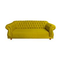 Dois Sofás Chesterfield Elisabeth 2,30 - Suede Amarelo / sala de estar, recepção, barbearia