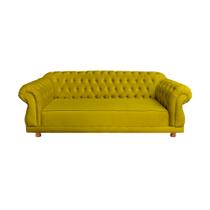 Dois Sofás Chesterfield Elisabeth 2M - Suede Amarelo / sala de estar, recepção, barbearia