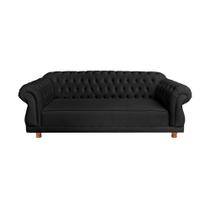 Dois Sofás Chesterfield Elisabeth 2M - Suede Preto / sala de estar, recepção, barbearia