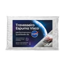 DOISM Travesseiro Espuma Viscoelástica NASA 40x60cm Altura 14cm Densidade D50, Termossensível e Fresco, Design Anatômico para Conforto e Suporte Cervi