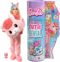 Doll Barbie Cutie Reveal Fantasy Series com fantasia de lhama