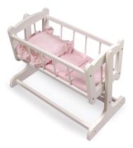 Doll Bed Badger Basket Heirloom com cobertor para bonecas de 45 a 50 cm Doll Bed Badger Basket Heirloom com cobertor para bonecas de 45 a 50 cm