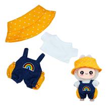 Doll Clothes Tosygnb LABUBU, macacão jeans de 17 cm para Macaron