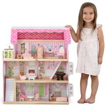 Dollhouse Delta Children Little Gem de 3 andares com 4 quartos 16 acc