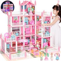 Dollhouse GirlDiary Dream, 4 andares, 11 quartos com 4 bonecas e acessórios