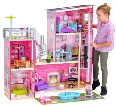 Dollhouse KidKraft Uptown de madeira moderna com luzes e sons