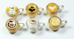 Dollhouse Miniature Coffee Latte Art em escala 1:6 conjunto de 6