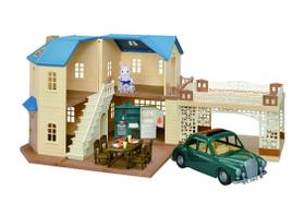 Dollhouse Playset Calico Critters Casa grande com garagem