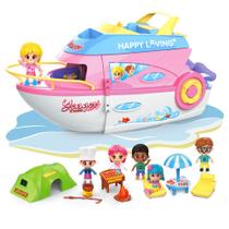 Dollhouse Playset iPlay iLearn Boat com navio de cruzeiro para meninas
