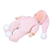 Dollhouse Porcelain Toddler Thfeeon escala 1:12 com suéter rosa