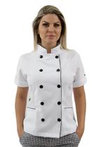 Dolmã chef cozinha feminina manga curta Dolmã chef cozinha feminina manga curta