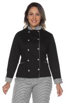 Dolmã chef de cozinha feminina detalhe pied poule Dolmã chef de cozinha feminina detalhe pied poule