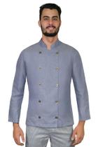 Dólmã chef de cozinha masculina Jeans Dólmã chef de cozinha masculina Jeans