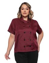 Dolma Chef Feminina Plus Size Teodora Bordô Dolma Chef Feminina Plus Size Teodora Bordô