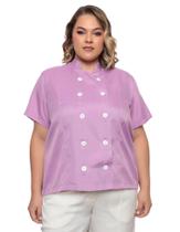 Dolma Chef Feminina Plus Size Teodora Lilas Dolma Chef Feminina Plus Size Teodora Lilas