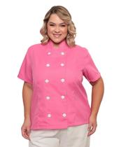 Dolma Chef Feminina Plus Size Teodora Pink Dolma Chef Feminina Plus Size Teodora Pink