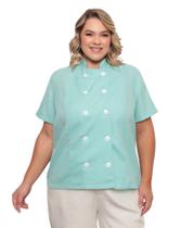 Dolma Chef Feminina Plus Size Teodora Verde Claro Dolma Chef Feminina Plus Size Teodora Verde Claro